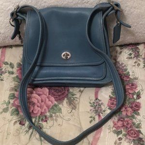 Teal Leather Coach Purse